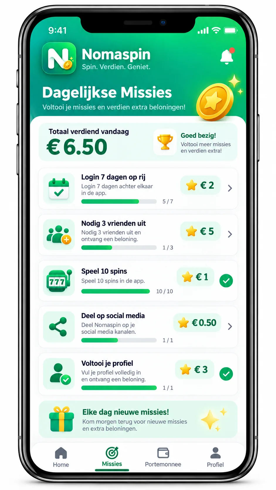 Nomaspin wallet